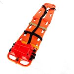 Spine Board with Head Immobilizer  Coloured straps